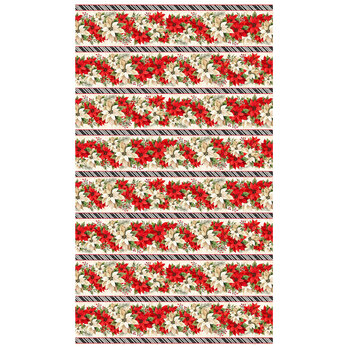Poinsettia Radiance W110-005-306 Multi by Joy Hall for White Owl Textiles, Image