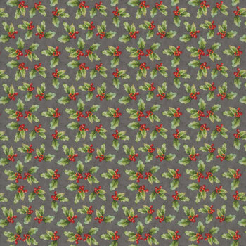 Poinsettia Radiance W110-009-763 Gray by Joy Hall for White Owl Textiles