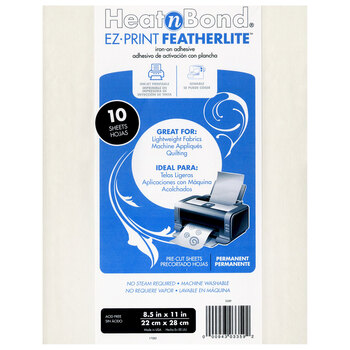 Heat N Bond - EZ Print Featherlite - 8-1/2" x 11"- 10 Sheets , Image