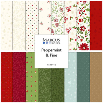 Peppermint & Pine  Yardage by Lamb Farm Designs for Marcus Fabrics, Image