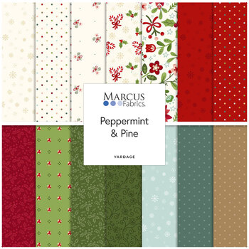 Peppermint & Pine  14 FQ Set by Lamb Farm Designs for Marcus Fabrics, Image