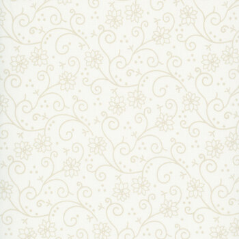 Peppermint & Pine 108" Wide QB791917D-CREAM Swirly Poinsettia by Lamb Farm Designs for Marcus Fabrics