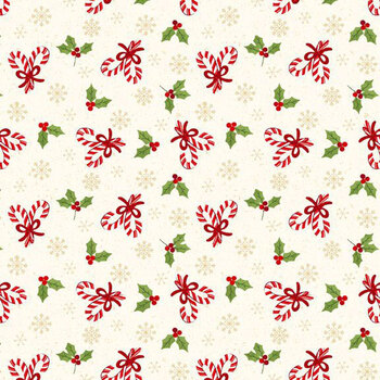 Peppermint & Pine R791910D-MULTI Candy Cane by Lamb Farm Designs for Marcus Fabrics, Image