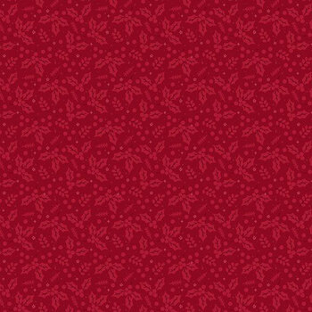Peppermint & Pine R791914D-CRIMSON Holly by Lamb Farm Designs for Marcus Fabrics, Image