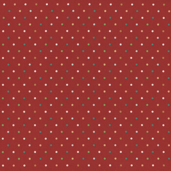 Peppermint & Pine R791916D-RED Dots by Lamb Farm Designs for Marcus Fabrics