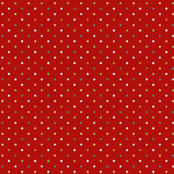 Peppermint & Pine R791916D-RED Dots by Lamb Farm Designs for Marcus Fabrics, Image