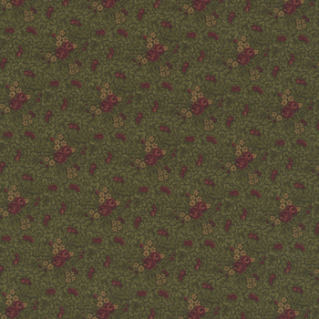 Pineberry Lane R172000D-GREEN Winter Foliage by Pam Buda for Marcus Fabrics
