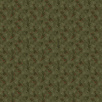 Pineberry Lane R172002D-GREEN Berrie & Greens by Pam Buda for Marcus Fabrics, Image