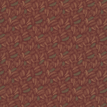 Pineberry Lane R172003D-RED Holiday Greenery by Pam Buda for Marcus Fabrics