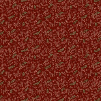 Pineberry Lane R172003D-RED Holiday Greenery by Pam Buda for Marcus Fabrics, Image