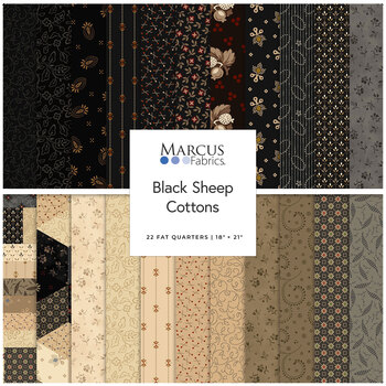 Black Sheep Cottons  22 FQ Set by Pam Buda for Marcus Fabrics, Image