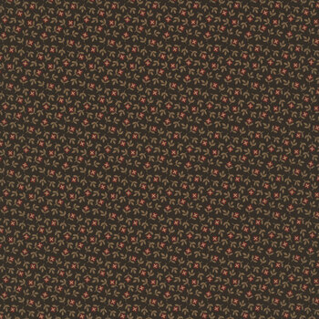 Black Sheep Cottons R171935D-BLACK Square Petals by Pam Buda for Marcus Fabrics