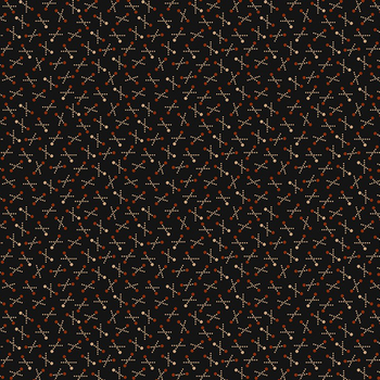 Black Sheep Cottons R171938D-BLACK Pick Up Sticks by Pam Buda for Marcus Fabrics, Image