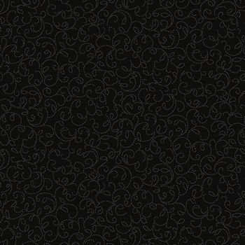 Black Sheep Cottons R171939D-BLACK Wispy Leaf by Pam Buda for Marcus Fabrics, Image