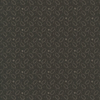 Black Sheep Cottons R171940D-BLACK Oval Bars by Pam Buda for Marcus Fabrics