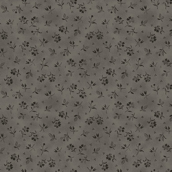 Black Sheep Cottons R171944D-GRAY Country Flowers by Pam Buda for Marcus Fabrics, Image