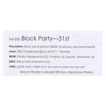 31st - Block Party Cross Stitch Pattern, Image