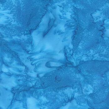 1895-61 Turquoise Watercolor Batik by Hoffman Fabrics, Image