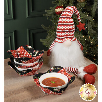  Bowl Cozy Kit - Merry Gnome-ments - Makes 4, Image