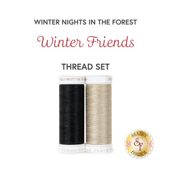  Winter Nights in the Forest Quilt - 2pc Appliqué Thread Set , Image