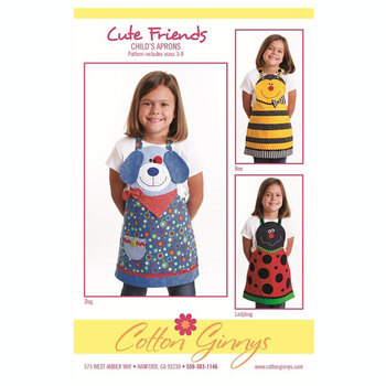 Cute Friends Child's Aprons Pattern, Image
