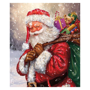 More Christmas Wishes PD16551-PANEL Santa's Bag Panel by Riley Blake Designs, Image
