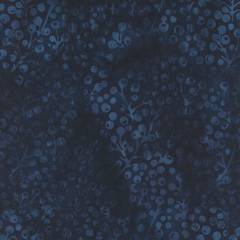 Frosted Wishes 122505595 Midnight Blue by Jerry Khiev for Island Batik, Image
