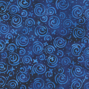 Frosted Wishes 122511575 Blue Marine by Jerry Khiev for Island Batik, Image