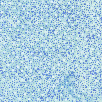 Frosted Wishes 122515505 Blue Bluebelle by Jerry Khiev for Island Batik, Image
