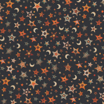 A Haunting We Will Go 31948-J Black by Morris Creative Group for QT Fabrics