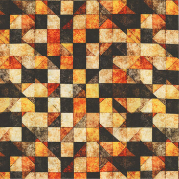 A Haunting We Will Go 31950-O Burnt Orange by Morris Creative Group for QT Fabrics
