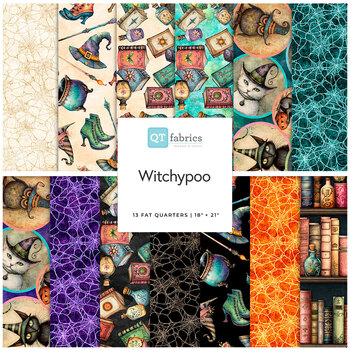 Witchypoo  13 FQ Set by Morris Creative Group for Quilting Treasures Fabrics, Image