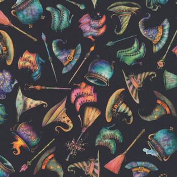 Witchypoo 31938-J Black by Morris Creative Group for QT Fabrics