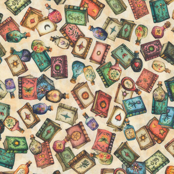 Witchypoo -31939-E Tan by Morris Creative Group for QT Fabrics
