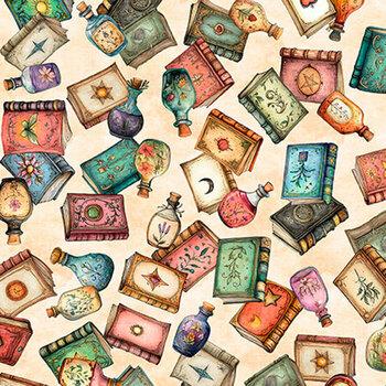 Witchypoo -31939-E Tan by Morris Creative Group for Quilting Treasures Fabrics, Image