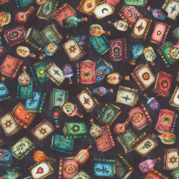 Witchypoo 31939-J Black by Morris Creative Group for QT Fabrics