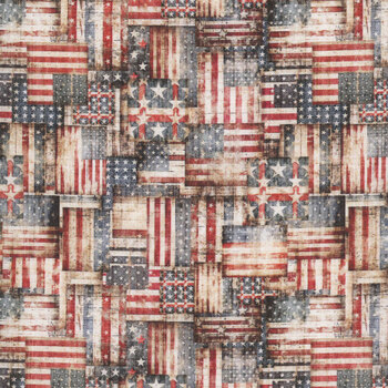 American Country 31995-E Cream by Morris Creative Group for QT Fabrics