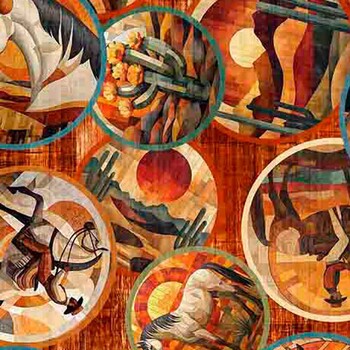 Canyonlands 32015-T Rust by Morris Creative Group for Quilting Treasures Fabrics, Image