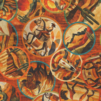 Canyonlands 32015-T Rust by Morris Creative Group for QT Fabrics