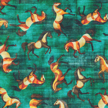Canyonlands 32016-Q Turquoise by Morris Creative Group for QT Fabrics