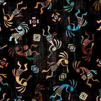 Canyonlands 32017-J Black by Morris Creative Group for Quilting Treasures Fabrics, Image