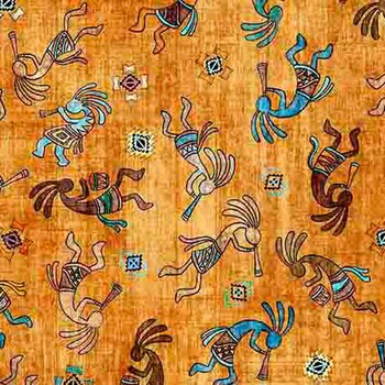 Canyonlands 32017-O Orange by Morris Creative Group for Quilting Treasures Fabrics, Image