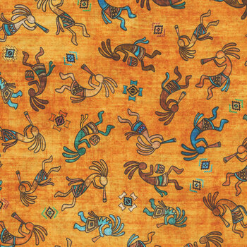 Canyonlands 32017-O Orange by Morris Creative Group for QT Fabrics