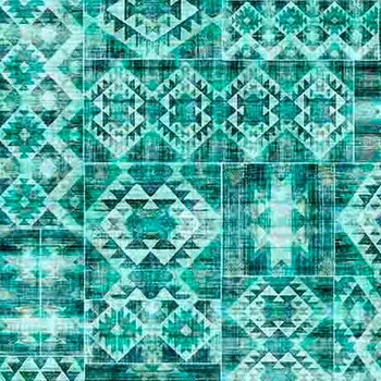 Canyonlands 32022-Q Turquoise by Morris Creative Group for Quilting Treasures Fabrics, Image