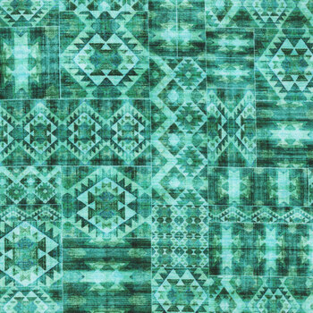 Canyonlands 32022-Q Turquoise by Morris Creative Group for QT Fabrics