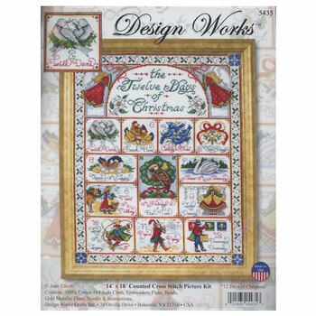 12 Days Of Christmas Cross Stitch Picture Kit, Image