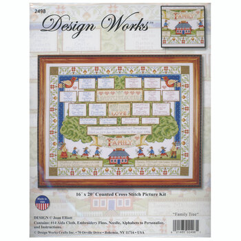 Family Tree Cross Stitch Picture Kit, Image