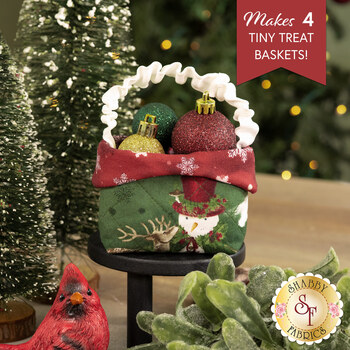  Tiny Treat Baskets Kit - Makes 4 - Woodland Snowmen, Image