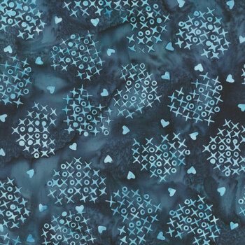 Missing You 522503585 Blue Navy by Lizard Creek Quilting for Island Batik, Image