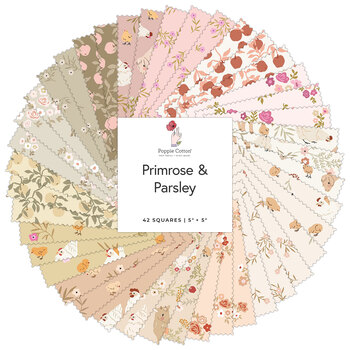 Primrose & Parsley  5" Squares by Michal Marko for Poppie Cotton, Image